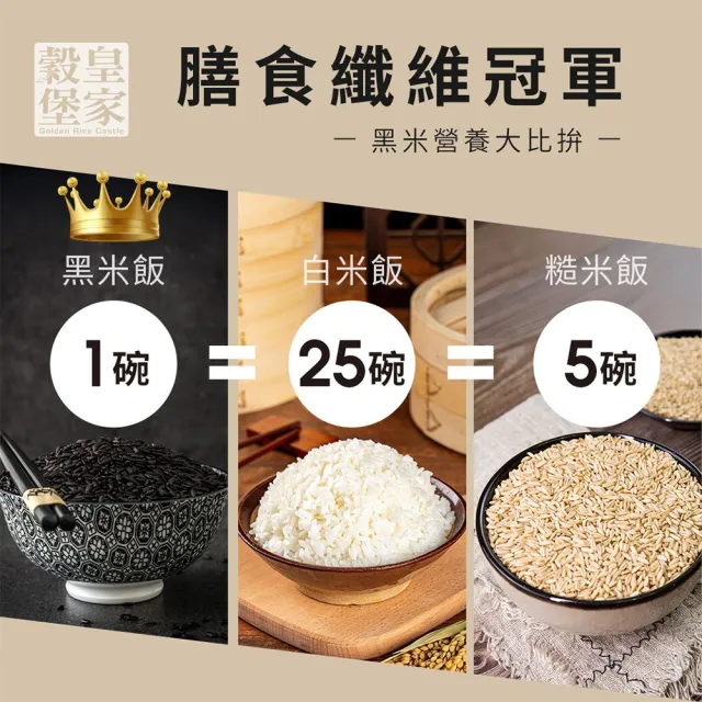 【皇家穀堡】莊園黑米1kg (榮獲食品界的米其林iTQi 肯定)