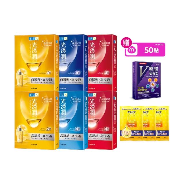 【肌研】官方直營 光透潤面膜 6盒組(敷的精華液 保濕 補水 美白 抗皺)