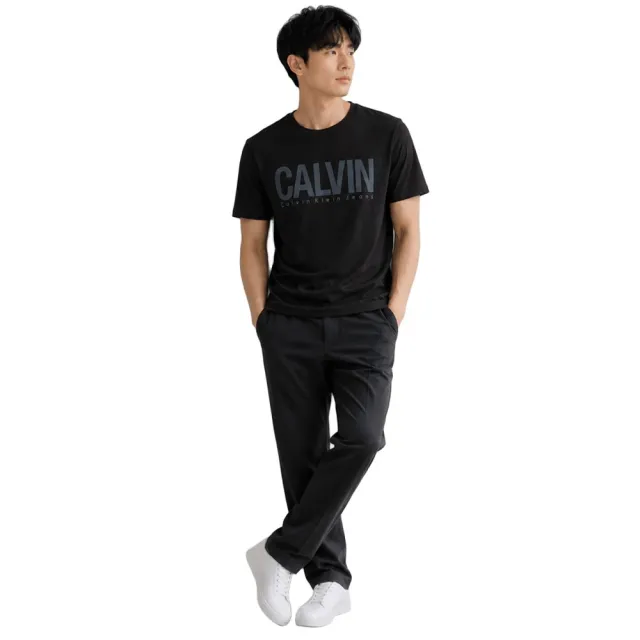 【Calvin Klein 凱文克萊】CK 男生圓領衫 短袖上衣 貼布LOGO T恤 短T(合身版型 請參考尺碼表)