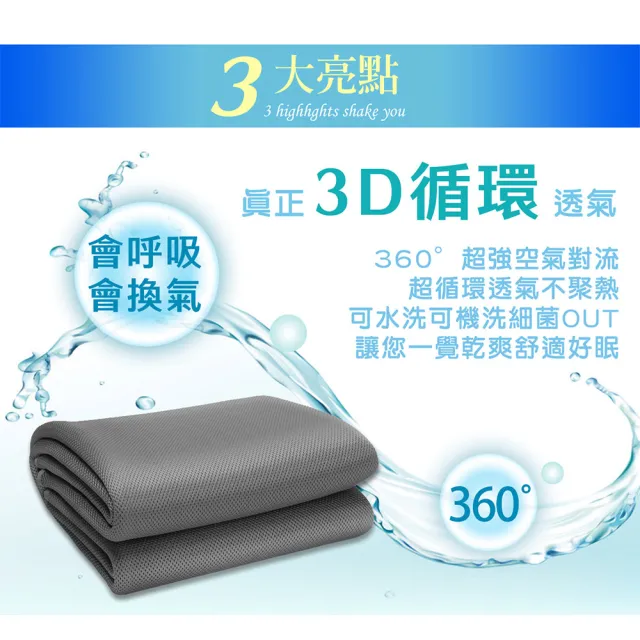 【旭】日本旭川3D透氣支撐床墊-雙大