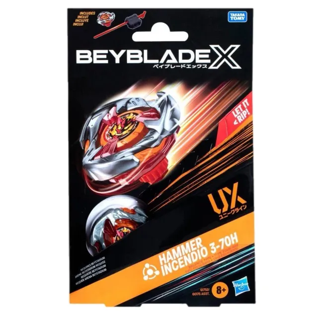 【TAKARA TOMY】戰鬥陀螺X UX-02 惡魔戰錘 地獄之錘 3-70H 含一組發射器 (美版)