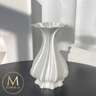 【Floral M】法式波西塔塔珠光花瓶(花瓶/插花/玻璃瓶/花器/花盆/陶瓷花瓶/桌面擺飾/居家裝飾)