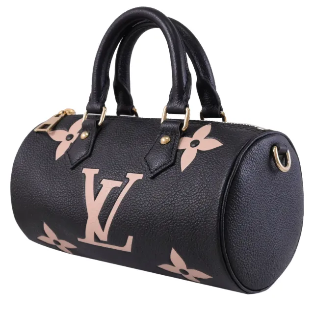 【Louis Vuitton 路易威登】LV M45980 PAPILLON BB 經典花紋牛皮兩用圓筒包(現貨)