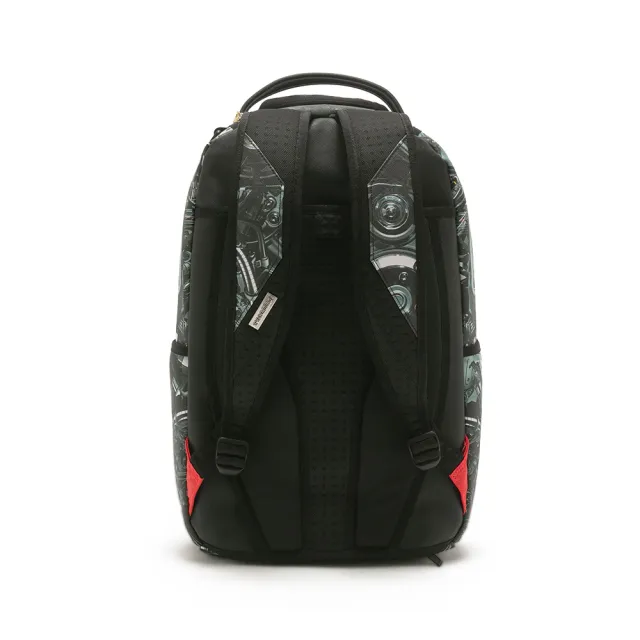 【SPRAYGROUND】科技機械鋸齒鯊大容量後背包(黑色)