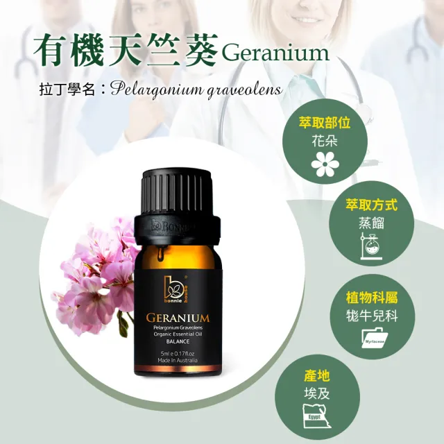 BonnieHouse有機玫瑰天竺葵護女專案