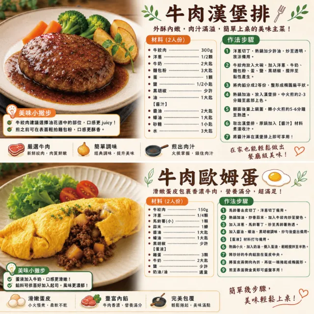 【約克街肉鋪】草飼背肩牛絞肉4包(200g±10%/包)