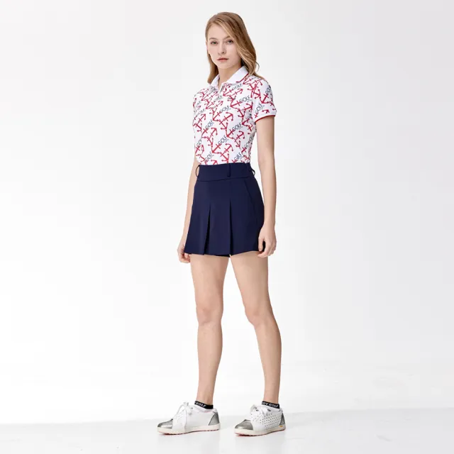 【PING】女款素面打折吸濕排汗高爾夫短褲-深藍(吸濕排汗/日本素材/GOLF/高爾夫短裙/RD24102-58)