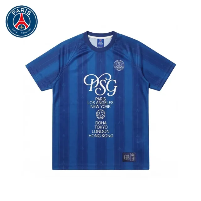 【FANATICS】PSG JERSEY INSPIRED STRIPE S/S TEE NAVY 巴黎聖日耳曼 藍 足球球衣 短袖上衣 T恤
