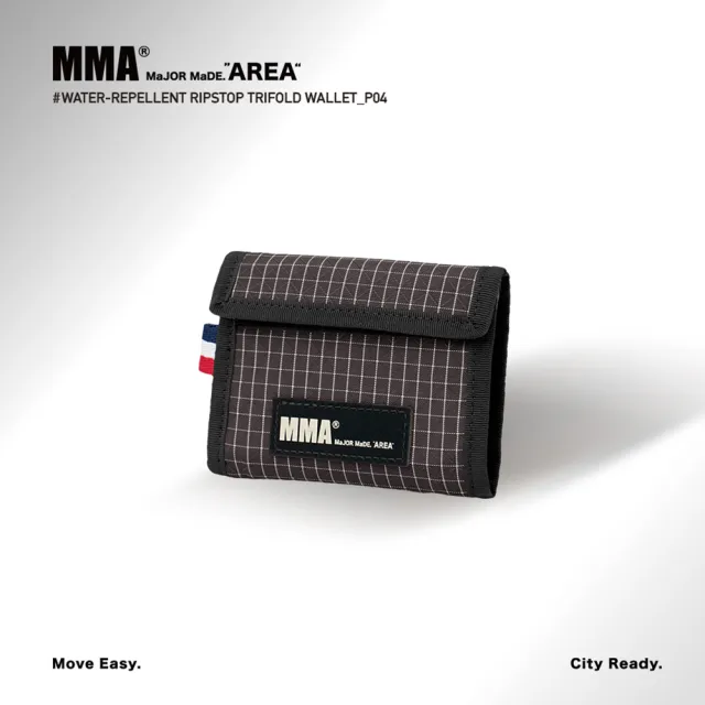 【MAJOR MADE】MMA防潑水輕便格紋三折錢包(短夾/零錢包/錢包)