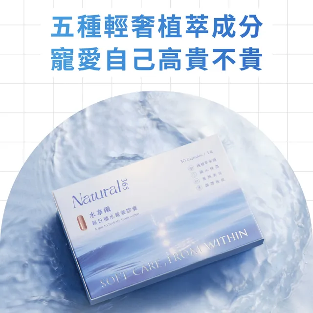 Natural365 每日補水營養膠囊(30顆/盒)-水拿鐵