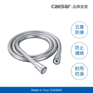 【CAESAR 凱撒衛浴】銀灰色極淨淋浴軟管 1.5m(蓮蓬頭軟管 / 不含安裝)