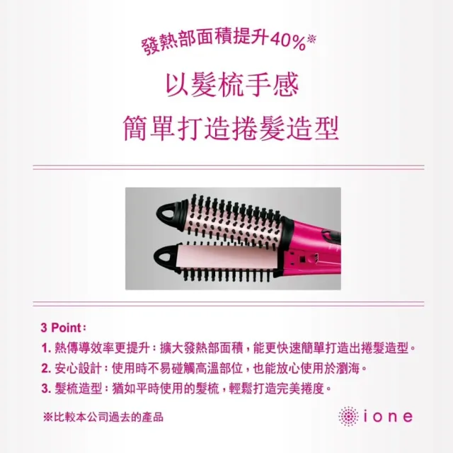 【TESCOM】官方直營 負離子直/捲2用整髮梳 IPH1832TW