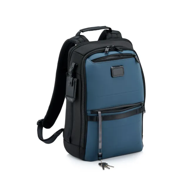 【TUMI】Alpha Bravo Dynamic 彈道尼龍商務休閒後背包 - 灰藍