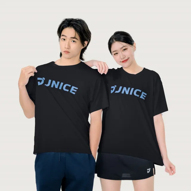 【JNICE 久奈司】LOGO TEE 中性版型 T-shirt T恤 排汗衣 運動服 果凍衣(黑)