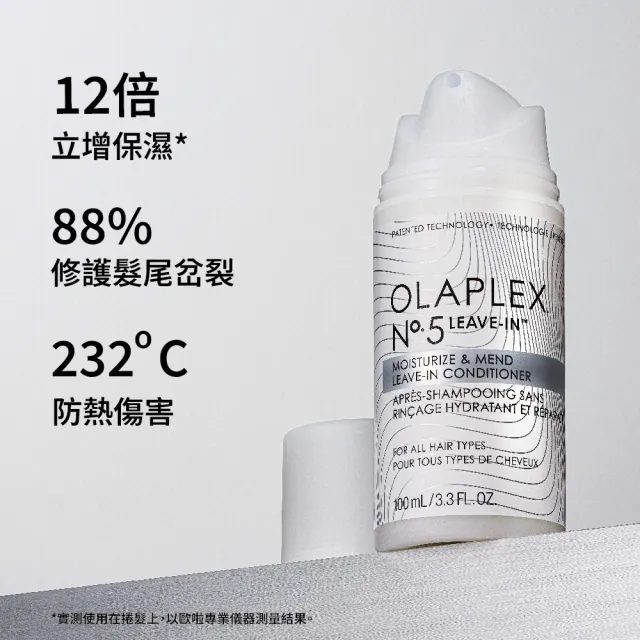 【OLAPLEX 歐啦】5L免沖洗柔韌護髮素 雙入組(5L免沖洗柔韌護髮素100mlx2)