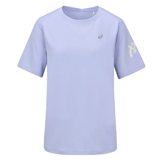 【asics 亞瑟士】短袖上衣 女 訓練 慢跑 ICON 粉紫 2012D363-401