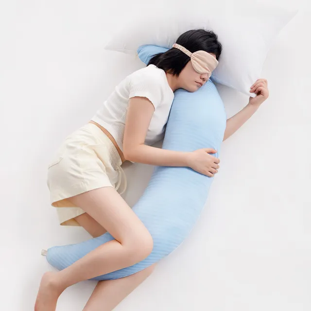 【青鳥家居】快速配送-多用涼感彎型抱枕(長抱枕/三角抬腿枕/彎形孕婦枕/月亮枕)