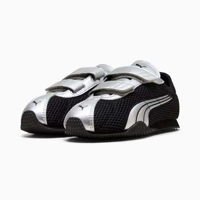 【PUMA】運動鞋 童鞋 中童 兒童 魔鬼氈 H-Street OG V PS 黑銀 40621502(C5582)
