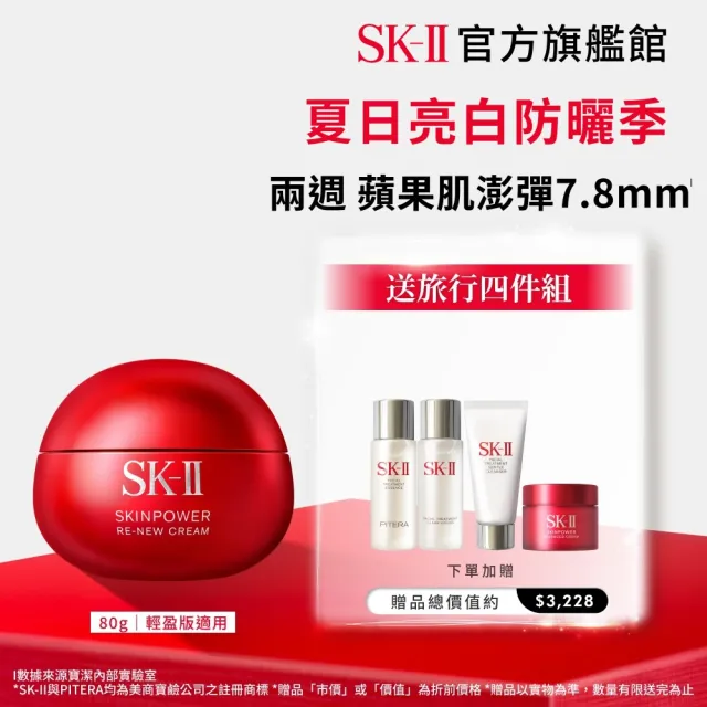 【SK-II】官方直營 肌源賦能煥顏活膚霜 80g(經典or輕盈任選/乳霜/臉部保養/澎彈/緊緻/大紅球)