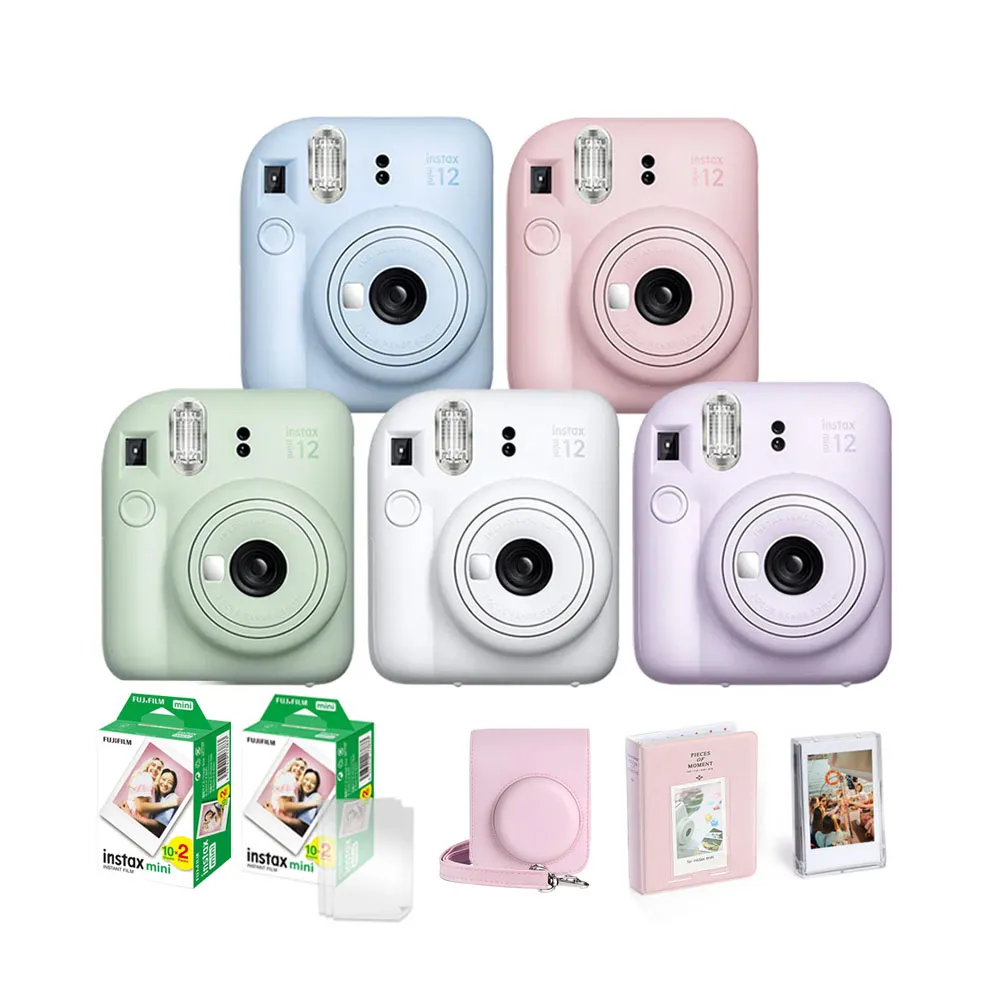 【FUJIFILM 富士軟片】instax mini 12 拍立得相機 原廠公司貨(送皮套40張底片組合)