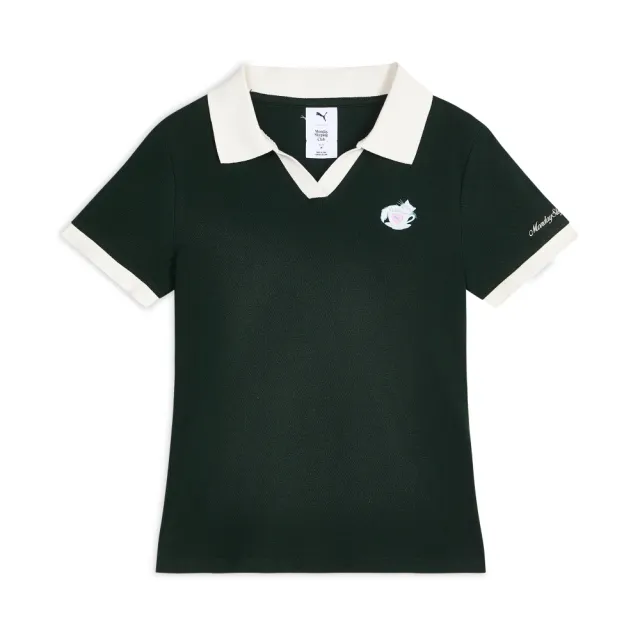 【PUMA】短袖上衣 女 POLO衫 亞規 MSC 綠 63898470