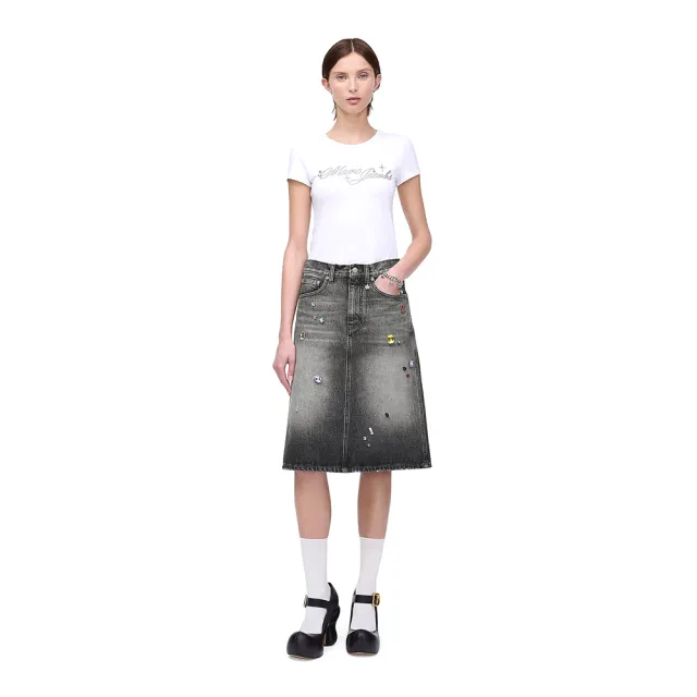 【MARC JACOBS】本季精選 綴飾水洗牛仔A字裙