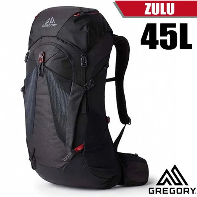【Gregory】Zulu 45專業健行登山背包 45L FreeFloat背負系統 適自助旅行 145292-0662R 火山黑