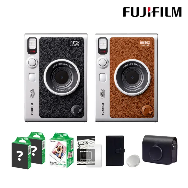 【FUJIFILM 富士】Instax Mini EVO 混合式數位拍立得相機 原廠公司貨(專用皮套40張底片相冊..豪華組)
