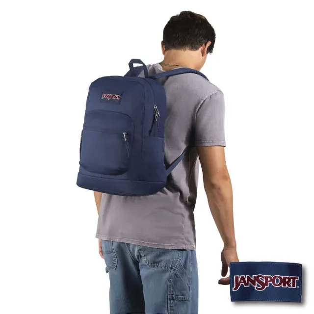 【JANSPORT】雙11 CROSS TOWN PLUS 校園系列後背包(海軍藍)