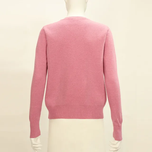 【ILEY 伊蕾】毛絨貓咪貼布繡縲縈針織上衣(粉；M-XL；1254475002)