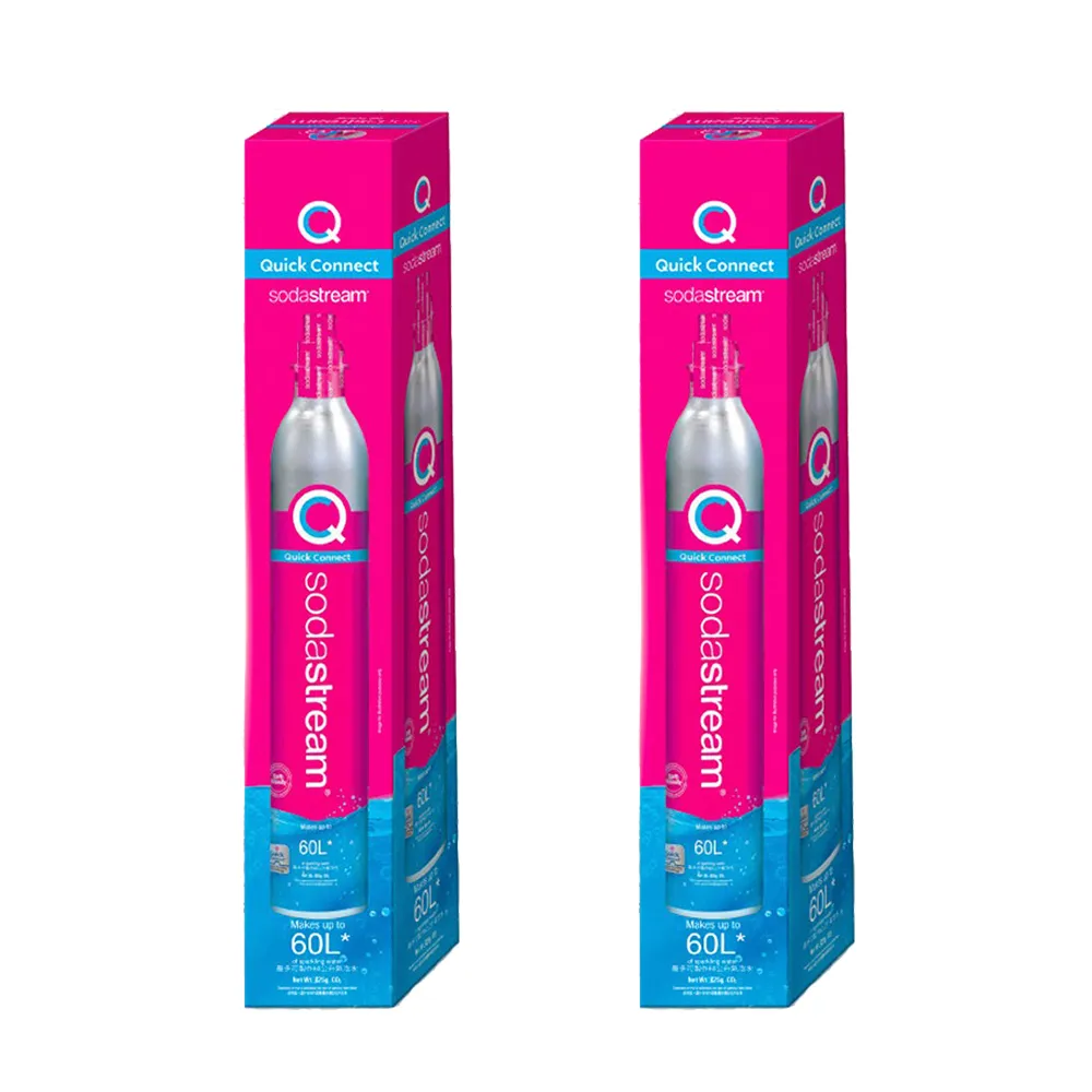 【Sodastream】CO2全新快扣鋼瓶425g-2入組(僅適用快扣機種)