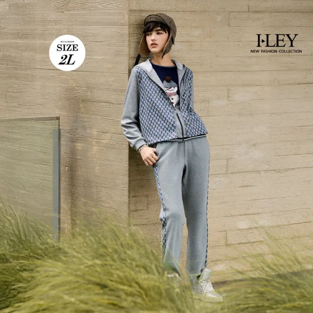 【ILEY 伊蕾】立體毛帽雪人羊毛針織上衣(深藍；M-2L；1254175020)