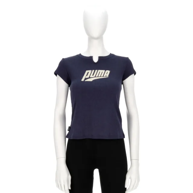 【PUMA】流行系列 Direct Brief 女款 黑色 亞規 Logo T恤 運動 休閒 短袖 63860716