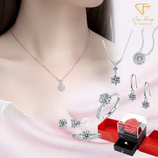 【CF Diamond】七夕情人節｜送禮首選 精美鑽飾 (莫桑鑽 1克 鑽石 項鏈 女戒 戒指  生日禮物 求婚)