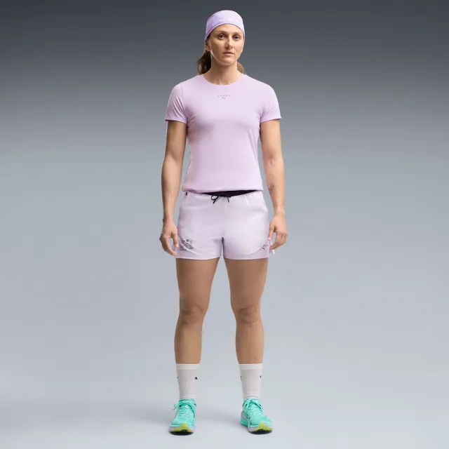 【PUMA】短袖上衣 女 訓練 慢跑 歐規 HYROX Poly 紫 52925246