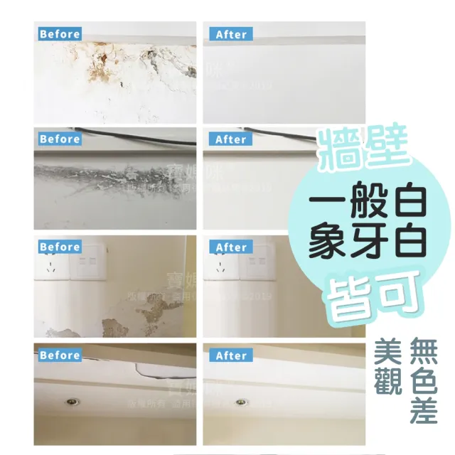 【寶媽咪】壁癌專家防水補牆膏2+2壁癌噴霧(不泛黃/牆面修補膏/補土膏/裂縫/牆壁補牆膏)