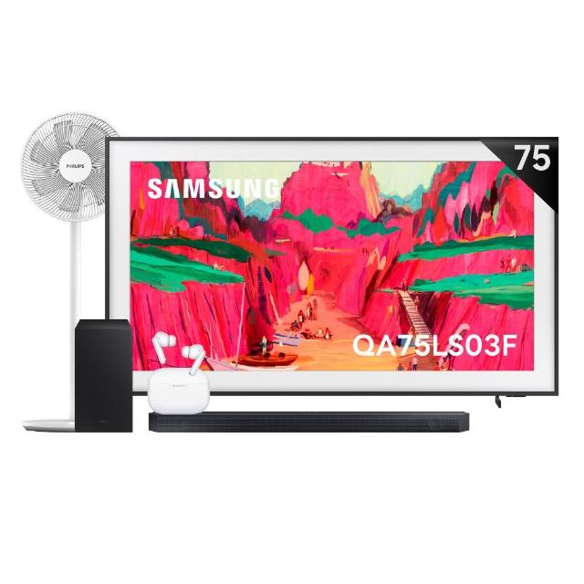 【Samsung 三星】75型 4K Frame Pro畫框美學顯示器 75LS03F 壁掛安裝(QA75LS03FWXXZW)