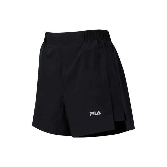 【FILA】女平織短褲-黑色 5SHA-5329-BK
