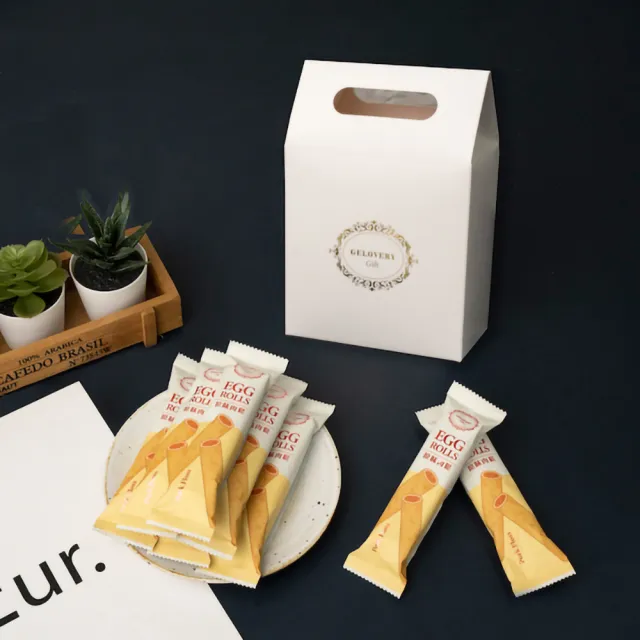 【Gelovery Gift】手提盒裝 有出息肉鬆蛋捲10支裝 兩盒入 (真豬肉鬆x蛋香酥捲)