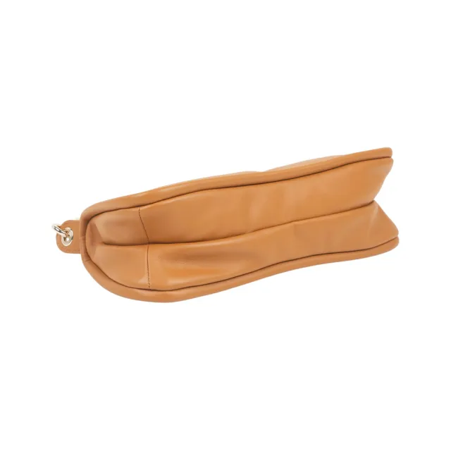 【LONGCHAMP】Looong M 牛皮法棍肩背包(焦糖色)
