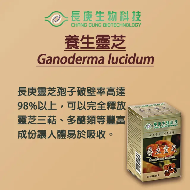 【長庚生技】養生靈芝膠囊3罐組(60粒/罐)