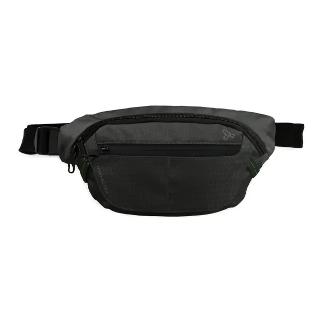 【Travelon】美國 RFID三層防盜腰包 黑0.5L / 隨身包 貼身包 RFID