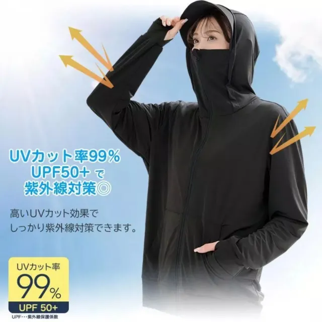 日本接觸冷感 UV CUT 抗紫外線 有帽緣 涼感 防曬 連帽外套 | 遮陽衫 騎車 開車 出遊