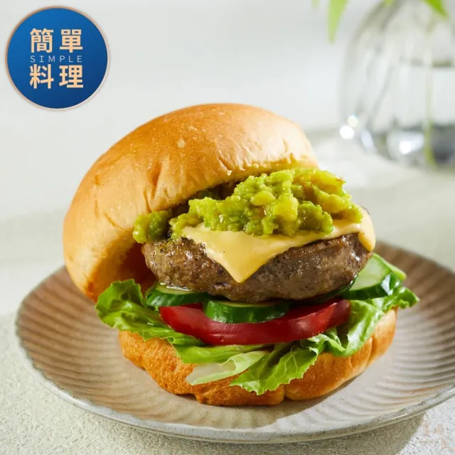 【里山十二食】台灣牛經典美式漢堡排-18片組(100g±3%/單片真空包裝 6片/包)