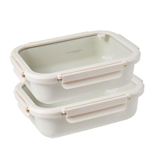 【CorelleBrands 康寧餐具】SNAPWARE Eco Ren陶瓷保鮮盒兩件組(1350mlx2)