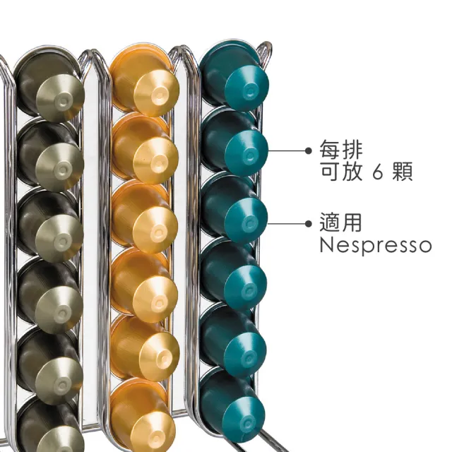 【IBILI】西班牙 Nespresso六排膠囊咖啡架 36顆 / 膠囊收納架 膠囊架