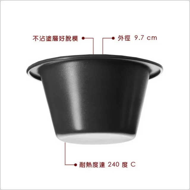 【IBILI】西班牙 不沾布丁杯4入 8cm / 點心烤模