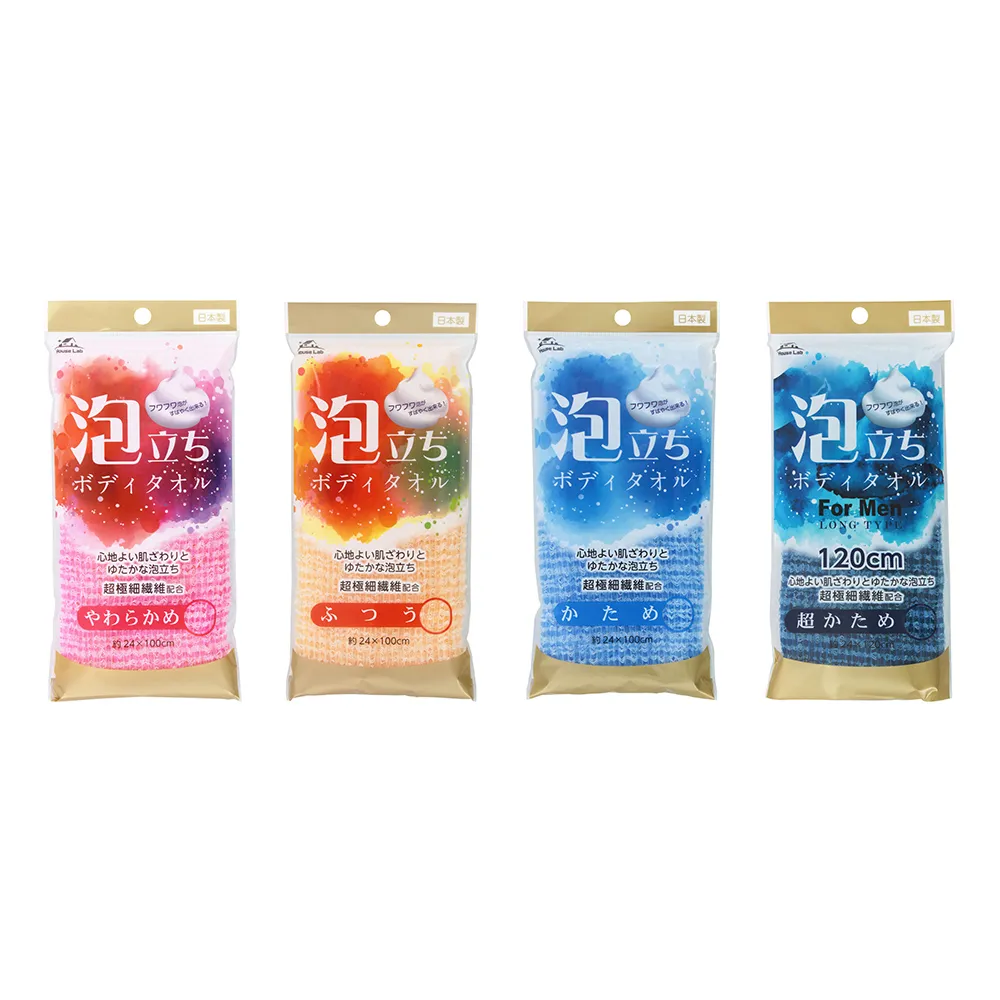 【台隆手創館】日本製超細纖維泡泡澡巾(柔軟/普通/硬/超硬)