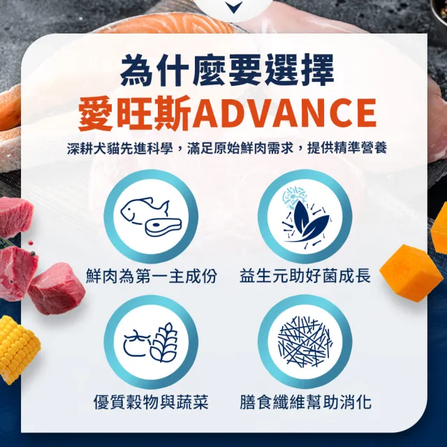 【ADVANCE 愛旺斯】保健機能 小型犬低敏鮭魚配方3kgX1包(狗飼料/狗乾糧/低敏狗飼料)