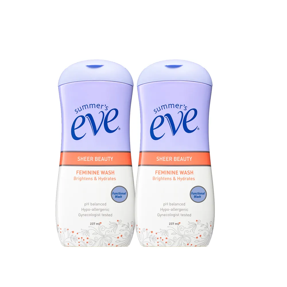 即期品【Summer’s Eve 舒摩兒】潤白美肌浴潔露237ml超值2入(私密清潔 美白去黑)